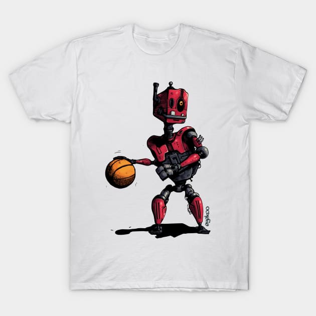 Basketball Bot T-Shirt by Eyekoo